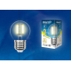 Лампа светодиодная филаментная Uniel E27 6W 3000K прозрачная LED-G45-6W/WW/E27/CL GLA01TR UL-00002203