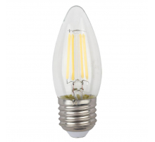 Лампа светодиодная филаментная ЭРА E27 5W 4000K прозрачная F-LED B35-5W-840-E27 Б0027934