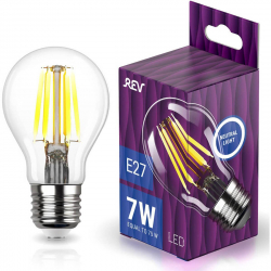 Лампа светодиодная филаментная REV Premium E27 7W нейтральный белый свет груша 32354 9