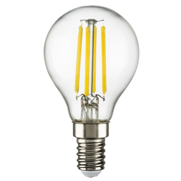 Лампа светодиодная филаментная Lightstar LED Filament E14 6W 4000K груша прозрачная 933804 Лампа светодиодная филаментная Lightstar LED Filament E14 6W 4000K груша прозрачная 933804
