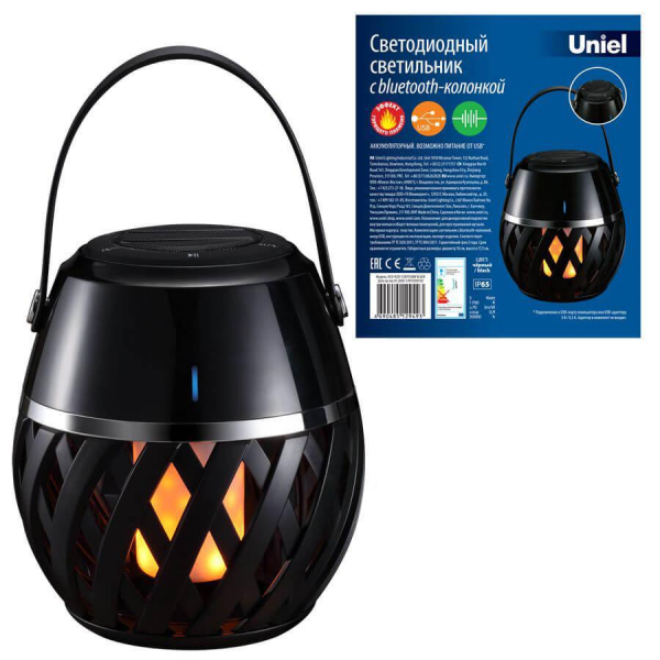 Переносной светодиодный фонарь Uniel аккумуляторный ULD-R201 LED/Flame Black UL-00006768 Переносной светодиодный фонарь Uniel аккумуляторный ULD-R201 LED/Flame Black UL-00006768