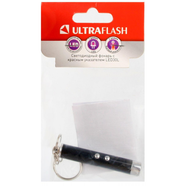 Фонарь-брелок светодиодный Ultraflash Mini от батареек 65х10 4 лм LED30L 12325 Фонарь-брелок светодиодный Ultraflash Mini от батареек 65х10 4 лм LED30L 12325