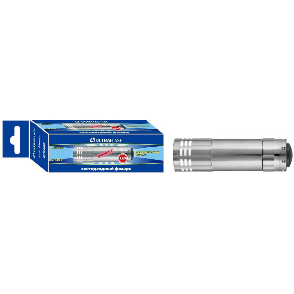 Ручной светодиодный фонарь Ultraflash Classic от батареек 110х35 16 лм UF5LED 7901 Ручной светодиодный фонарь Ultraflash Classic от батареек 110х35 16 лм UF5LED 7901