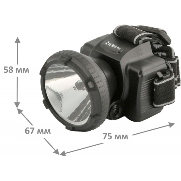 Налобный светодиодный фонарь Ultraflash Headlite аккумуляторный 65х55 18 лм LED5366 11649