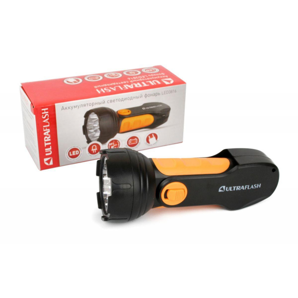 Рабочий светодиодный фонарь Ultraflash Accu Profi аккумуляторный 160х60 35 лм LED3816 10794