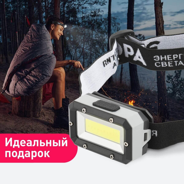 Налобный светодиодный фонарь ЭРА Шторм от батареек 30х30х63 320 лм GB-708 Б0052750 Налобный светодиодный фонарь ЭРА Шторм от батареек 30х30х63 320 лм GB-708 Б0052750