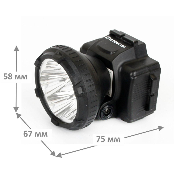 Налобный светодиодный фонарь Ultraflash Headlite аккумуляторный 65х55 33 лм LED5365 11648
