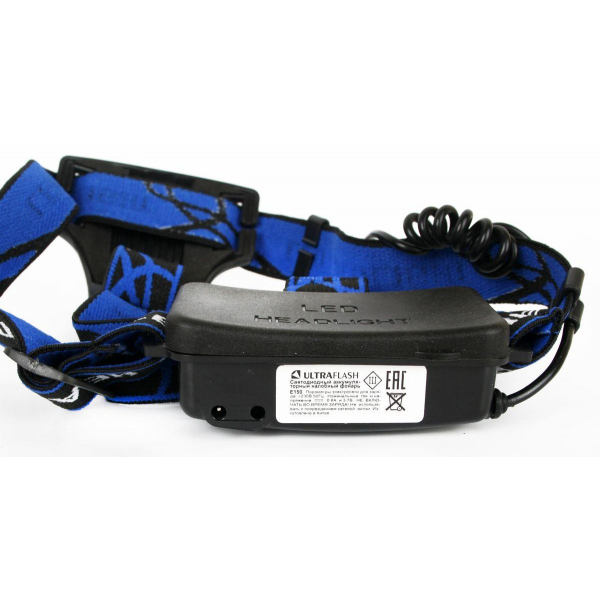 Налобный светодиодный фонарь Ultraflash Headlite аккумуляторный 100х80 260 лм E150 12188