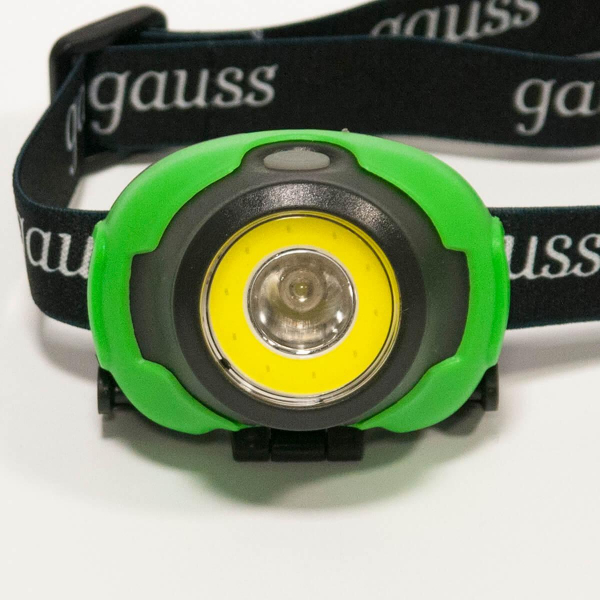 Налобный светодиодный фонарь Gauss от батареек 65х54 180 лм GF303 Налобный светодиодный фонарь Gauss от батареек 65х54 180 лм GF303