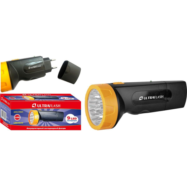 Рабочий светодиодный фонарь Ultraflash Accu Profi аккумуляторный 160х70 18 лм LED3829 11240