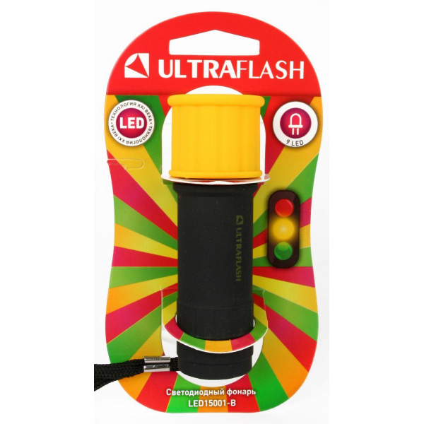 Ручной светодиодный фонарь Ultraflash Active от батареек 98х30 35 лм LED15001-B 10480