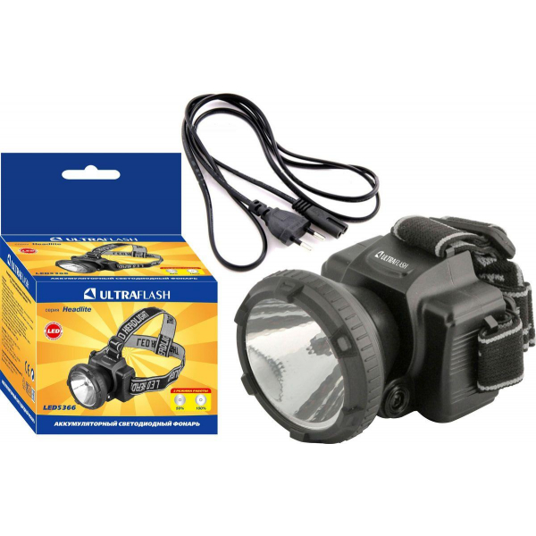 Налобный светодиодный фонарь Ultraflash Headlite аккумуляторный 65х55 18 лм LED5366 11649