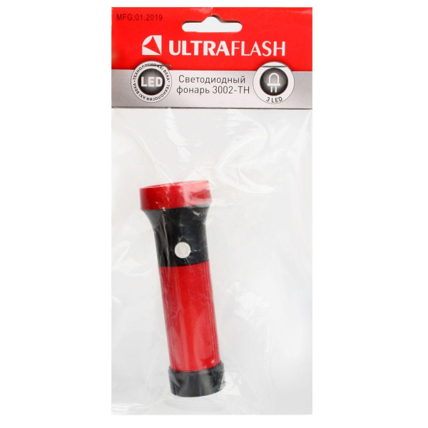 Ручной светодиодный фонарь Ultraflash Т от батареек 110х35 15 лм 3002-TH 11783 Ручной светодиодный фонарь Ultraflash Т от батареек 110х35 15 лм 3002-TH 11783