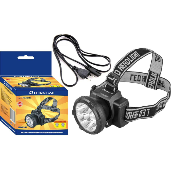 Налобный светодиодный фонарь Ultraflash Headlite аккумуляторный 90х75 33 лм LED5363 11257 Налобный светодиодный фонарь Ultraflash Headlite аккумуляторный 90х75 33 лм LED5363 11257