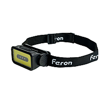 Фонарь налобный Feron TH2315 c аккумулятором 5W 2000mAh IP44 USB type-C ABS пластик 51620