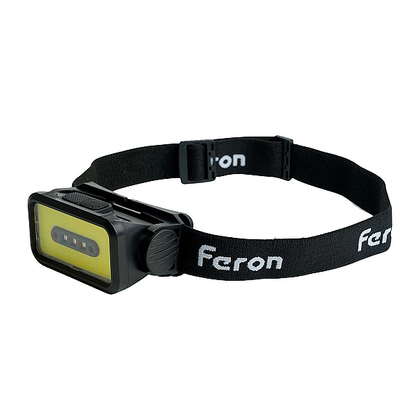 Фонарь налобный Feron TH2315 c аккумулятором 5W 2000mAh IP44 USB type-C ABS пластик 51620