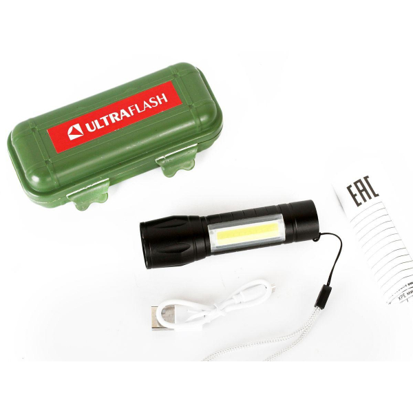 Ручной светодиодный фонарь Ultraflash Accu Profi аккумуляторный 93х23 90 лм E1337 14269 Ручной светодиодный фонарь Ultraflash Accu Profi аккумуляторный 93х23 90 лм E1337 14269