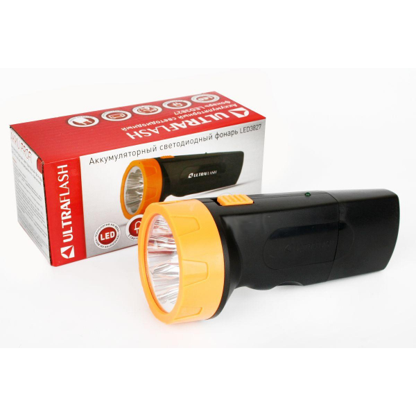 Рабочий светодиодный фонарь Ultraflash Accu Profi аккумуляторный 130х60 18 лм LED3827 11241 Рабочий светодиодный фонарь Ultraflash Accu Profi аккумуляторный 130х60 18 лм LED3827 11241