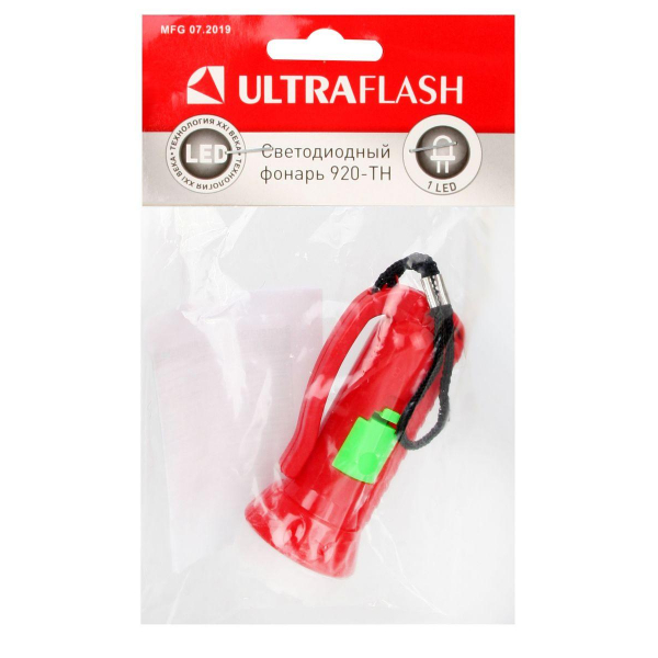 Ручной светодиодный фонарь Ultraflash Т от батареек 85х35 10 лм 920-TH 12858 Ручной светодиодный фонарь Ultraflash Т от батареек 85х35 10 лм 920-TH 12858