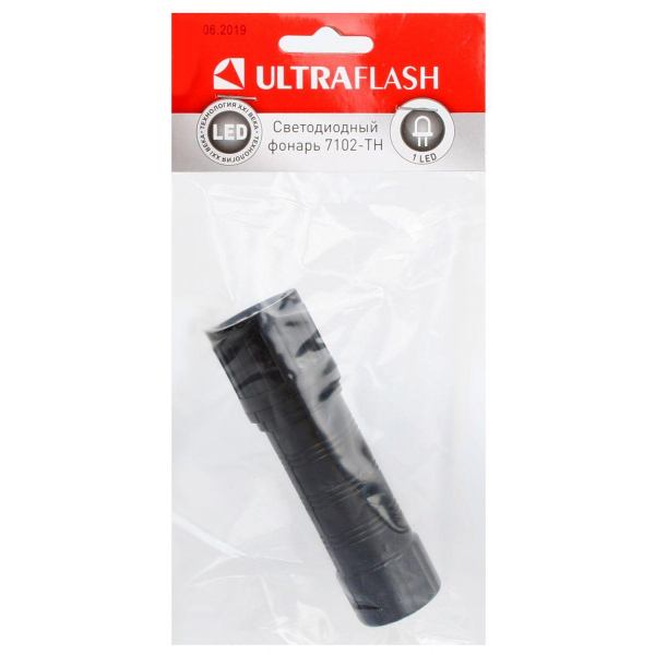 Ручной светодиодный фонарь Ultraflash Т от батареек 100х32 15 лм 7102-TH 11788