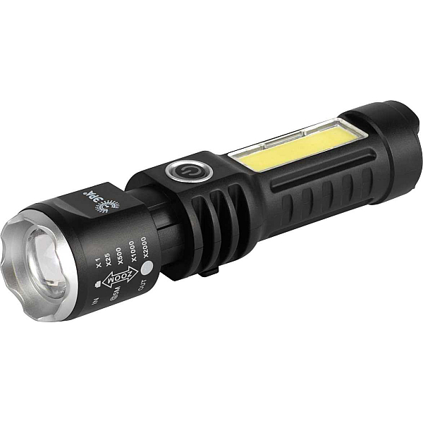 Светодиодный фонарь ЭРА UA-403 универсальный аккумуляторный 5 Вт LED + 3 Вт COB оптический Zoom 4 режима USB type C Б0069805