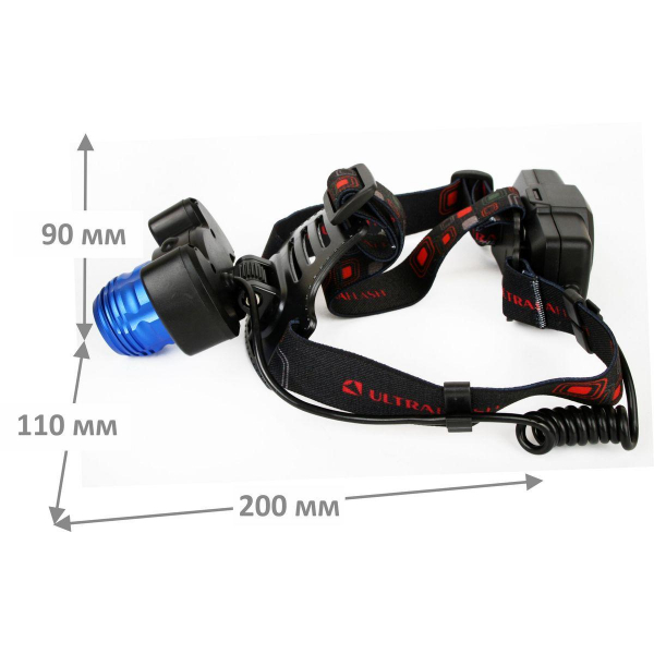 Налобный светодиодный фонарь Ultraflash Headlite аккумуляторный 100х90 300 лм E1334 13904 Налобный светодиодный фонарь Ultraflash Headlite аккумуляторный 100х90 300 лм E1334 13904