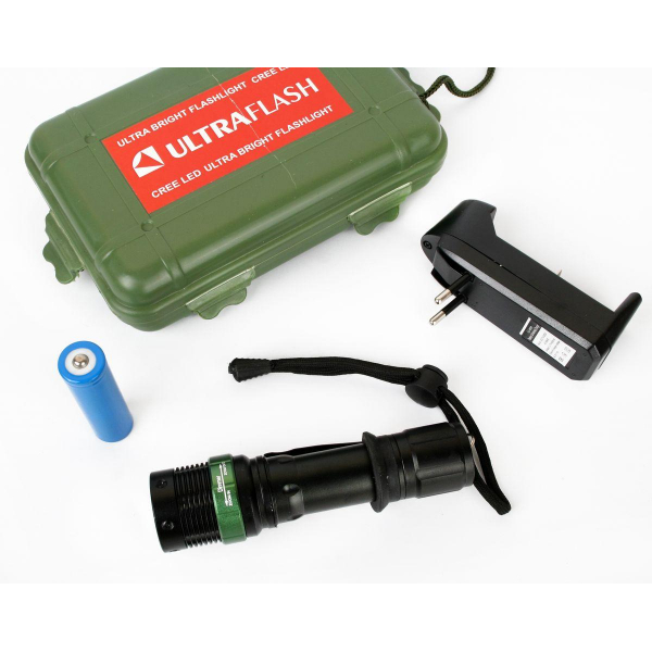 Ручной светодиодный фонарь Ultraflash Accu Profi аккумуляторный 130х36 250 лм E142 12187