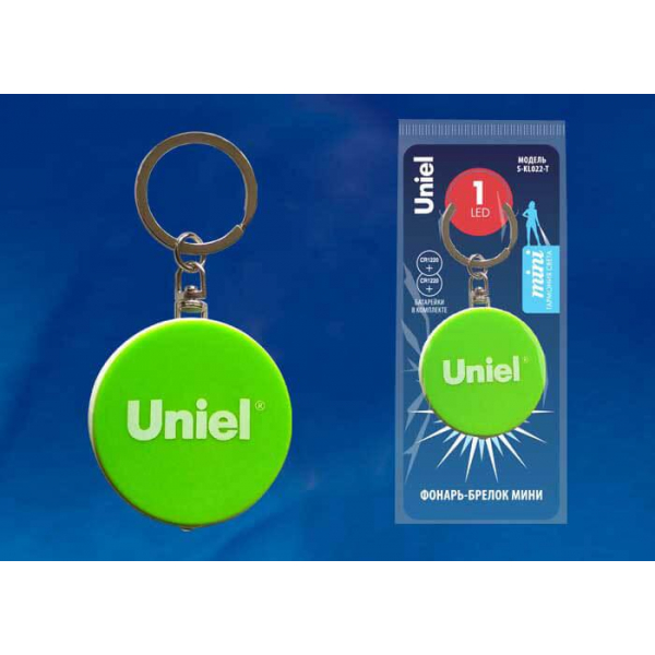 Фонарь-брелок светодиодный Uniel Standard Mini от батареек 47х40 S-KL022-T Green UL-00004098 Фонарь-брелок светодиодный Uniel Standard Mini от батареек 47х40 S-KL022-T Green UL-00004098