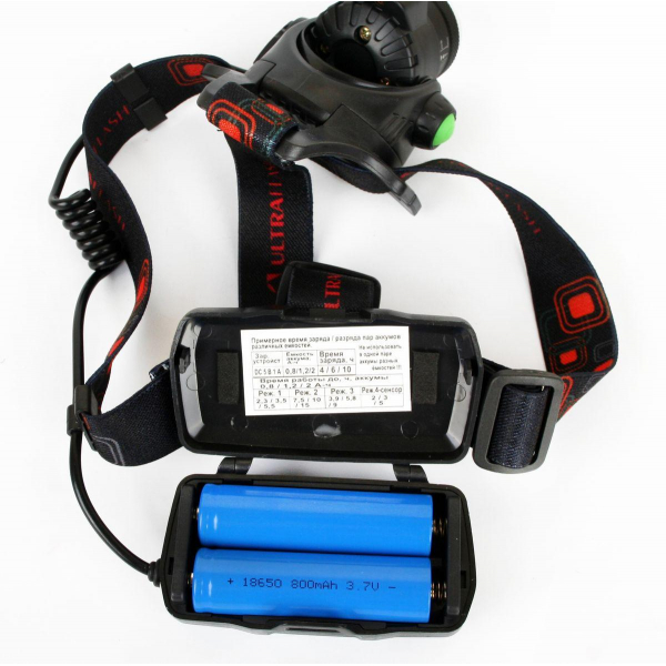 Налобный светодиодный фонарь Ultraflash Headlite аккумуляторный 100х90 300 лм E1336 13906 Налобный светодиодный фонарь Ultraflash Headlite аккумуляторный 100х90 300 лм E1336 13906