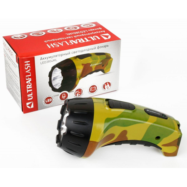 Рабочий светодиодный фонарь Ultraflash Accu Profi аккумуляторный 135х70 15 лм LED3804ML 9822 Рабочий светодиодный фонарь Ultraflash Accu Profi аккумуляторный 135х70 15 лм LED3804ML 9822