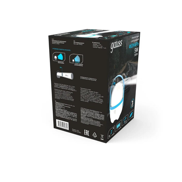 Кемпинговый светодиодный фонарь Gauss GF002 Кемпинговый светодиодный фонарь Gauss GF002