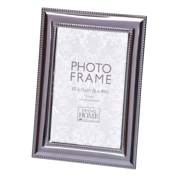 Фоторамка Innova PM07933 Ф/рамка 10*15cm Double Beaded, серый, металл (6/12/480) Б0046324
