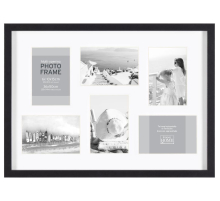 Фоторамка Innova PI01506 Ф/рамка 6 фото, 6x10*15cm Block frame, черный, МДФ (4) Б0046333