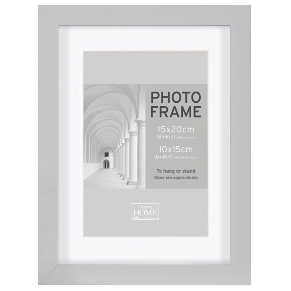 Фоторамка Innova PI09926 Ф/рамка 15*20cm Block frame под фото 10*15 см, серый, МДФ (4/720) Б0046306