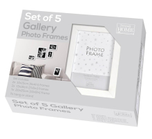 Фоторамка Innova PI09963 Ф/рамка 5 фото, 2x 10*15cm, 2x 13*18cm, 1 *20x25cm Bianca Gallery set , белая, МДФ Б0037340