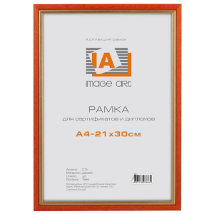 Фоторамка Image Art сосна c15 21х30 оранжевый с золотой полоской (24/792) Б0034937