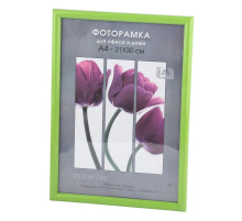 Фоторамка Светосила Радуга 21x30 Салатовый, с пластиком (25/750) Б0030607