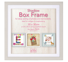 Фоторамка Innova PI09909 Ф/рамка 30*30cm Shadow Box Grey (окно 25*25см), серый, МДФ (6/216) Б0046299