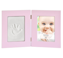Фоторамка Innova PI07885 Фоторамка 13*18 + набор для лепки Baby Keepsake photo and imprint kit розовая, МДФ Б0032001