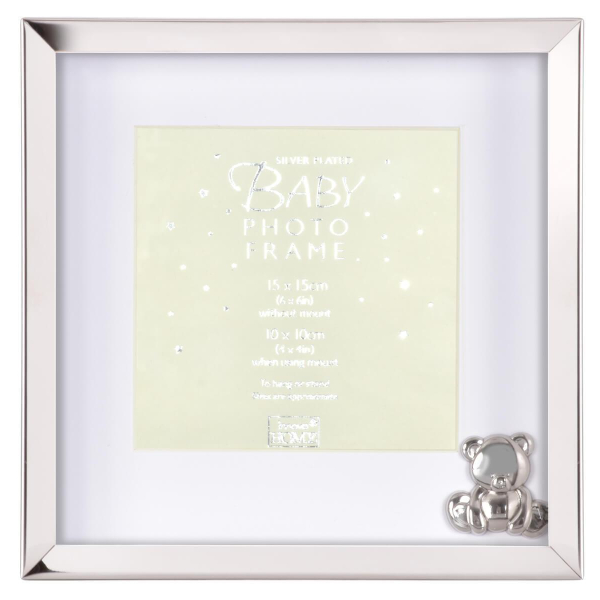 Фоторамка Innova PM01460 Ф/рамка 10*10cm Baby Deep Silver Plated, серебро, металл (6/12/360) Б0046331