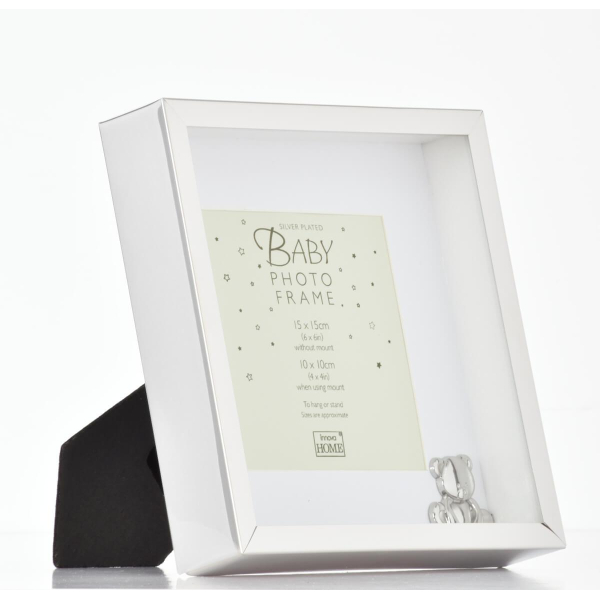 Фоторамка Innova PM01460 Ф/рамка 10*10cm Baby Deep Silver Plated, серебро, металл (6/12/360) Б0046331