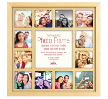 Фоторамка Innova PI05365 Инстарамка 13 фото 12 х 7,5*7,5*, 1 х 15*15 бежевая, МДФ (6/108) Б0030420