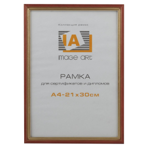 Фоторамка Image Art сосна c15 21х30 красный с золотой полоской (24/792) Б0034934
