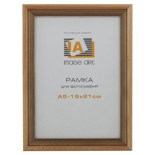Фоторамка Image Art сосна c20 (0563) 15х21 орех с золотой полоской , лак (50/900) Б0034940