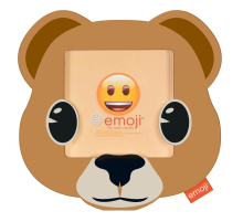 Фоторамка Innova PI09816 Ф/рамка 10*10cm Emoji bear, пластик (6/768) Б0037341