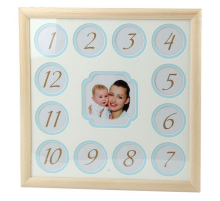 Фоторамка Image Art Серия Eco С22, 30x30 1-ый Год Жизни, Голубой 12 фото 7x7 + 1 фото 9x9 художественное паспа Б0050056