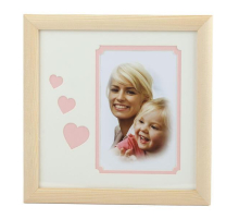 Фоторамка Image Art серия Eco С22, 20x20 Розовые Сердца, размер фото- 10x15 художественное паспарту, 2 слоя Б0050051