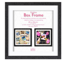 Фоторамка Innova PI01459 Ф/рамка 25*25cm Glitter Shadow Box (окно 21*21см), черный, МДФ (6/288) Б0046295