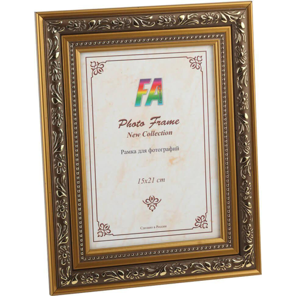 Фоторамка FA пластик Гобелен золото 10x15 (36/648) Б0020860