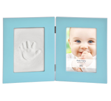 Фоторамка Innova PI07886 Фоторамка 13*18 + набор для лепки Baby Keepsake photo and imprint kit голубая, МДФ Б0032002
